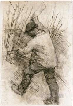  peasant Painting - The Hedger Cookham Dean modern peasants impressionist Sir George Clausen